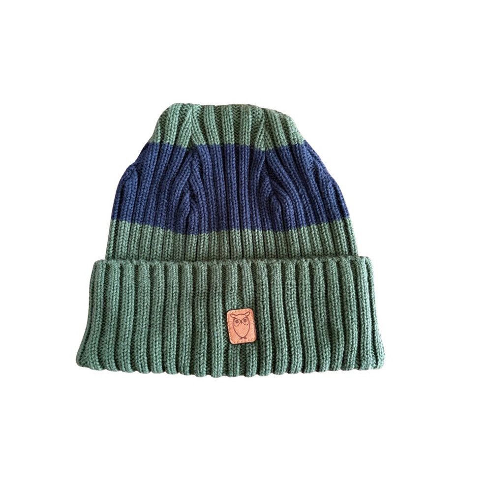 KnowledgeCotton Apparel Organic Cotton Striped Beanie– Unisex